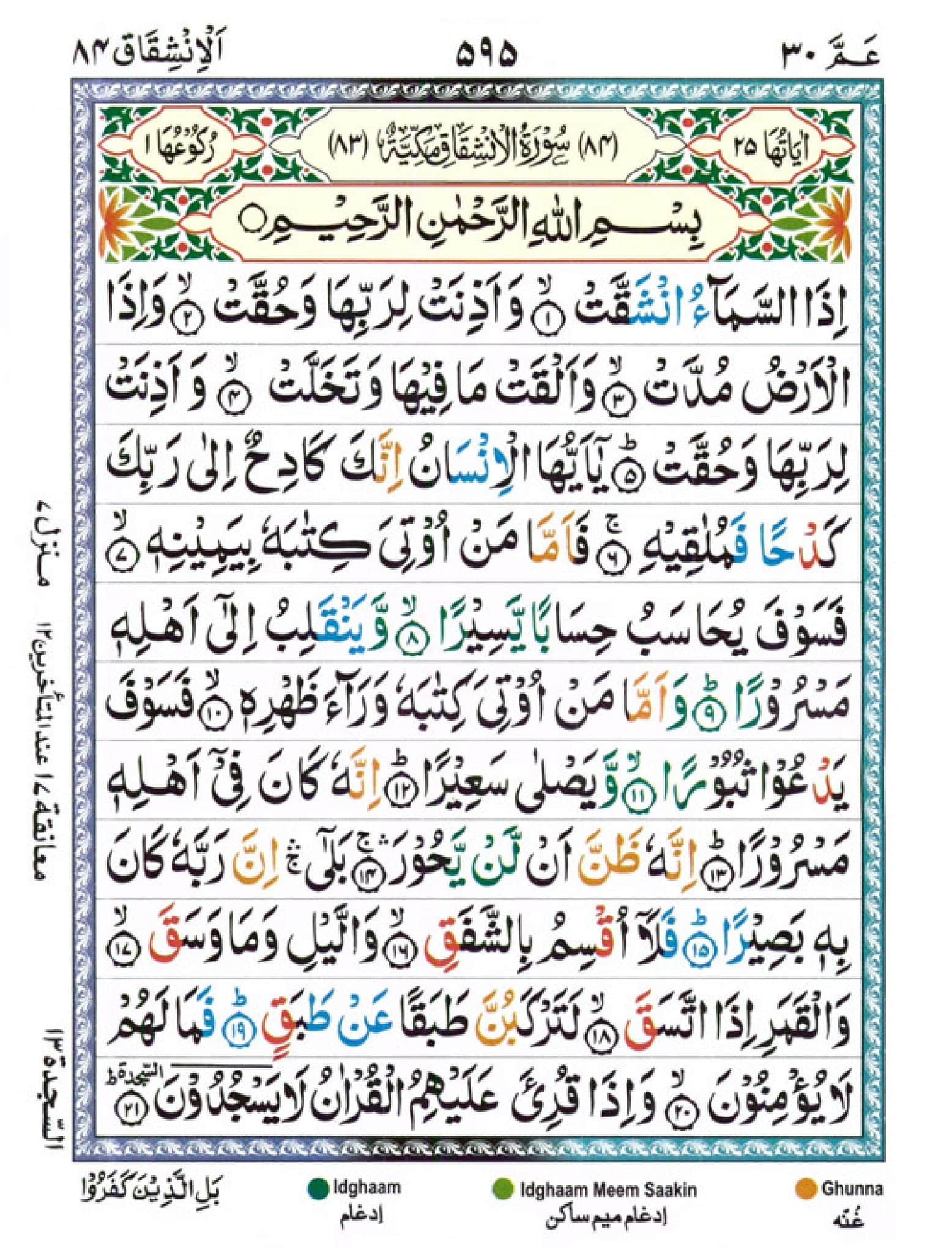 surah inshiqaq